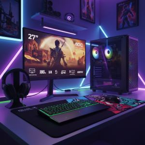 PC Gaming ZMEU Battle Pack AMD Ryzen 5 5600 (include PC Gaming, Monitor Gaming, Mouse, Tastatura, Casti, Mouse pad)