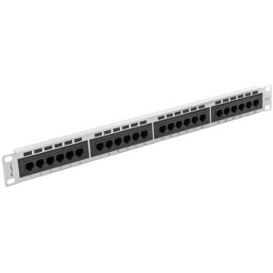 Lanberg Patch panel 19 inch 24 porturi CAT6 UTP Grey