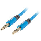 Cablu audio Lanberg Jack 3.5 mm Male - Jack 3.5 mm Male, 2m, albastru