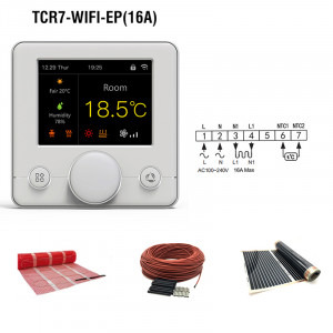 BeOk TCR7-WIFI-EP(16A) pentru incalzire electrica in pardoseala