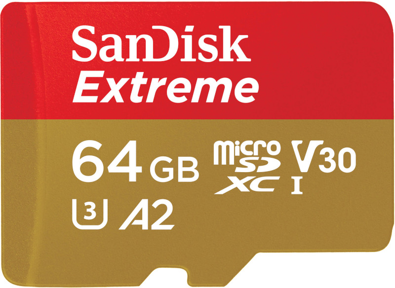 Card memorie SanDisk Micro SDXC Extreme 64GB UHS-I U3 V30 Class 10 160 MB/s + Adaptor SD Mobile
