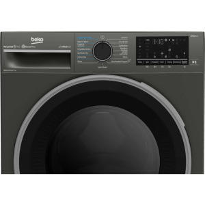 Beko B5DFT59442M, Spalare 9 kg, Uscare 6 kg, 1400 RPM, Clasa D, ProSmart Inverter, HygieneTherapy, SteamCure, AddXtra, Manhattan Gray