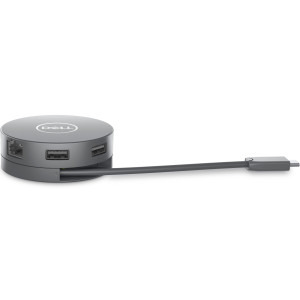 DELL DA305, 6-in-1 USB-C Multiport, putere incarcare 90W, 2x USB 3.2, 1x Gigabit LAN, 1x Display port, 1x HDMI