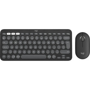 Kit periferice Logitech Pebble 2 Combo, Wireless/Bluetooth, Tonal Graphite