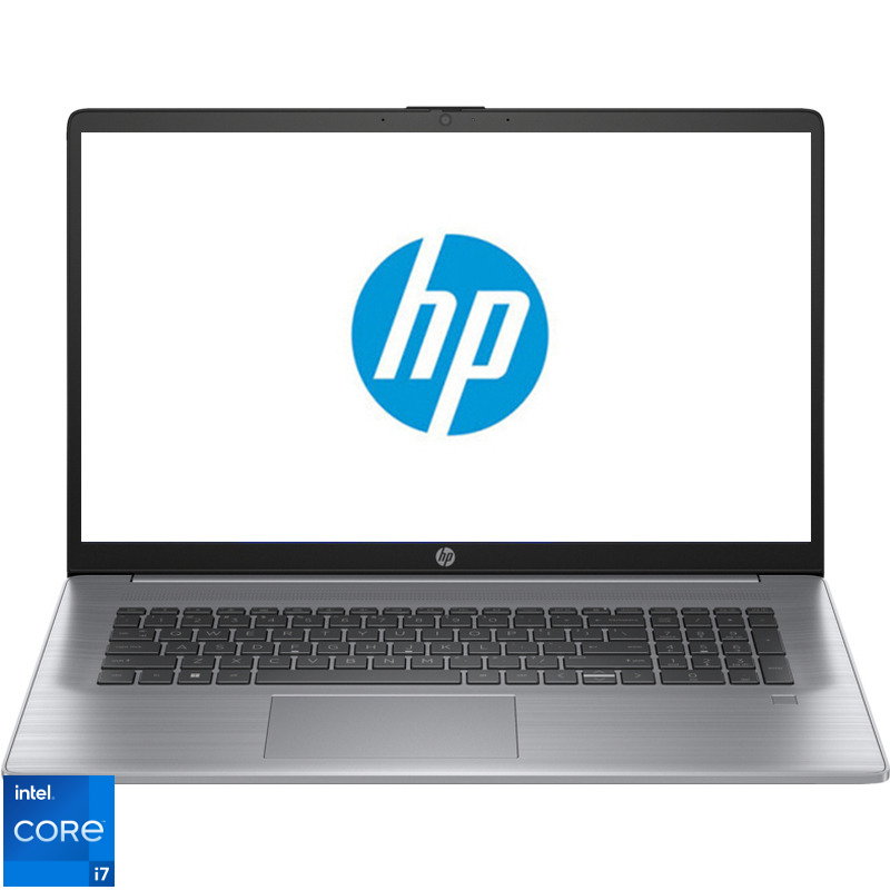 Laptop HP 17.3'' 470 G10, FHD IPS, Procesor Intel® Core™ i7-1355U (12M Cache, up to 5.00 GHz), 16GB DDR4, 512GB SSD, Intel Iris Xe, Free DOS, Silver