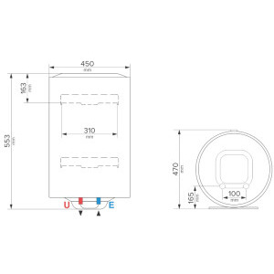 Ariston electric Pro 1 Eco, 50 L, 1800 W, Rezervor emailat cu Titan