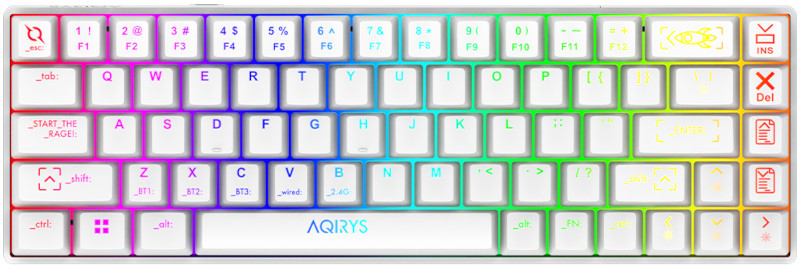Tastatura Gaming AQIRYS Mira White Wireless/Bluetooth Mecanica