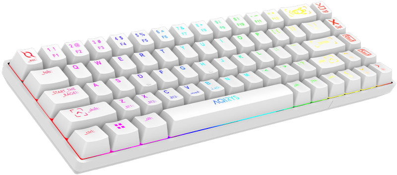 Tastatura Gaming AQIRYS Mira White Wireless/Bluetooth Mecanica