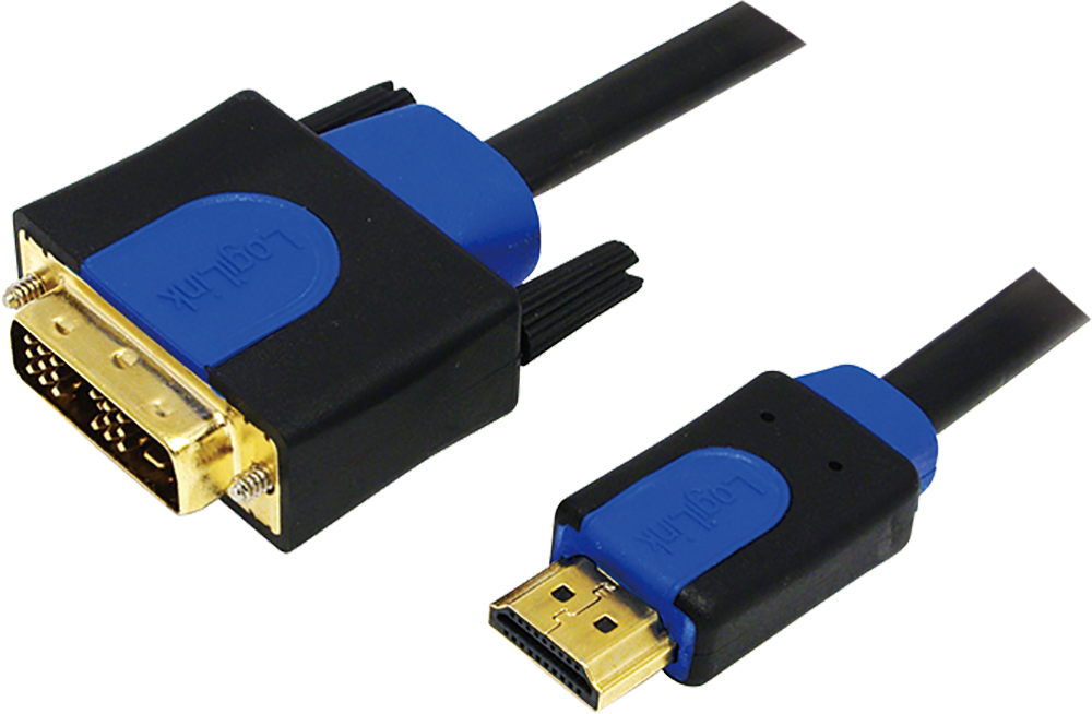 Cablu video Logilink HDMI Male - DVI-D Male, 10m, negru