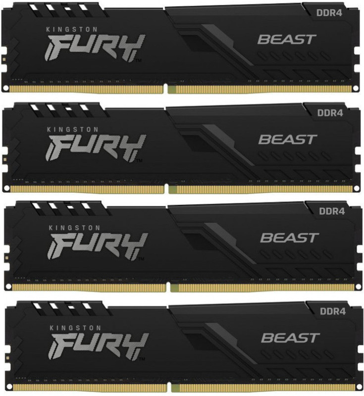 Memorie Kingston FURY Beast 16GB DDR4 3200MHz CL16 Quad Channel Kit