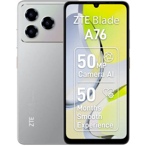 Smartphone ZTE Blade A76, 128GB, 4GB, Dual SIM, 4G, Tri-Camera, Carbon Polar Gray