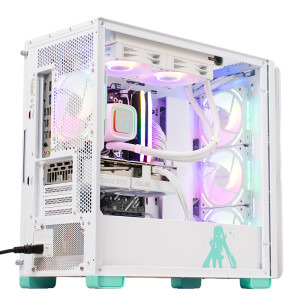Gaming BALAUR Hatsune Miku Powered by ASUS, AMD Ryzen 5 9600X 3.9GHz, 32GB DDR5, 1TB SSD, RTX 5060 Ti 8GB GDDR7, Iluminare RGB