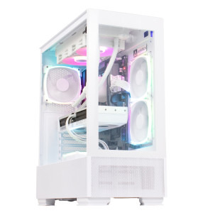 PC Gaming DRAGON Epic Alb, AMD Ryzen 7 7800X3D 4.2GHz, 32GB DDR5, 2TB SSD, RTX 5070 12GB GDDR7, Iluminare RGB