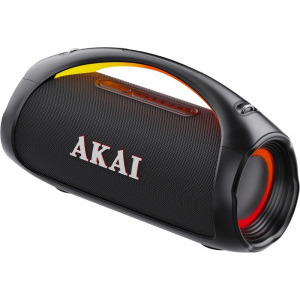 Akai Boxa portabila WaveStormer, 110W RMS, IPX6, Bluetooth 5.3, LED, Black