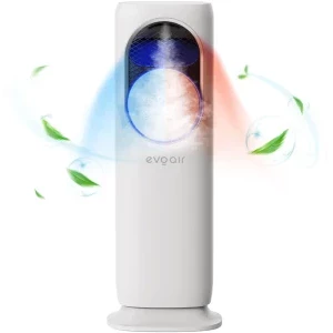 Ventilator Evoair Briis Silver, 60 W, Aeroterma, Umidificare, Sterilizare UV, Alb
