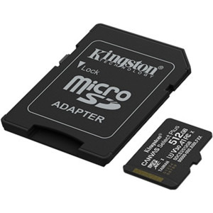 Kingston Micro SDXC Canvas Select Plus, 512GB, Clasa 10, UHS-I U3, V30, A1 + Adaptor SD