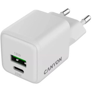 Canyon GaN, 1x USB, 1x USB-C, Power Delivery 20W, tehnologie Quick Charge 3.0
