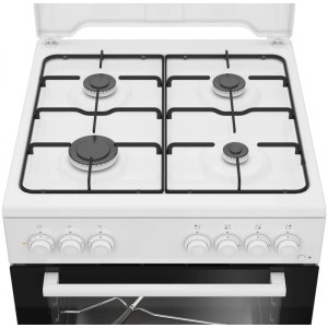 Beko FBST62110DW, Mixt, 4 arzatoare, Sistem de siguranta, Aprindere integrata, Grill, Rotisor, Clasa A, 60 cm, Alb