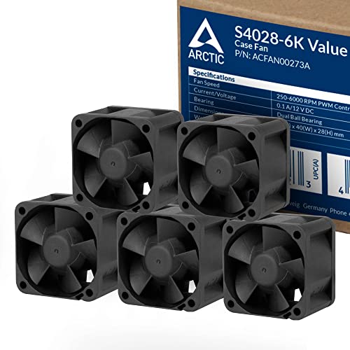 Ventilator / radiator ARCTIC AC S4028-6K 40mm Black 5pack