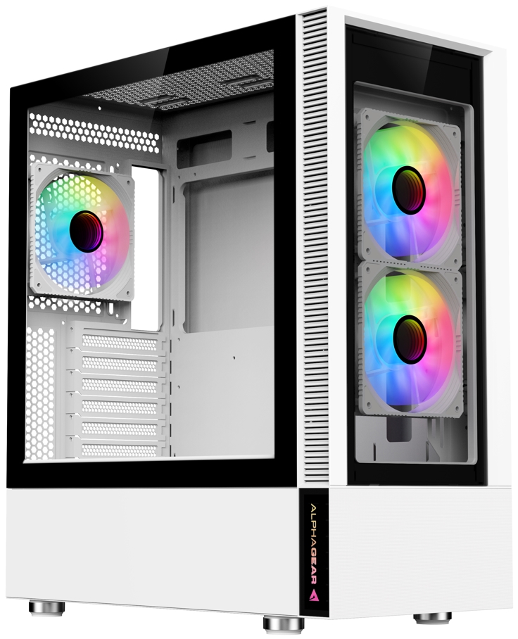 Carcasa ALPHAGEAR Tempest Glass ARGB White