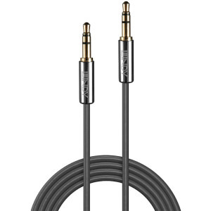 LINDY Cromo Line, Jack 3.5 mm Male - Jack 3.5 mm Male, 2m, antracit