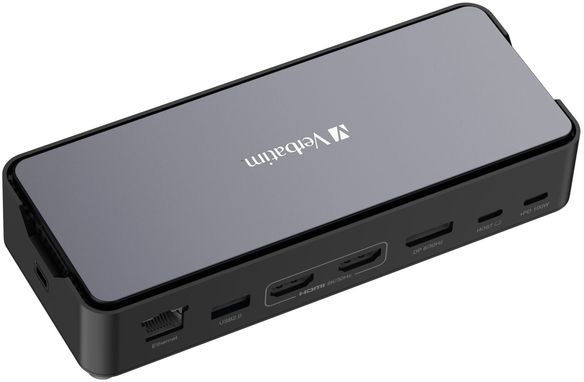 Verbatim CDS-15SSD, USB-C Multiport, slot SSD, Grey + SSD 256GB