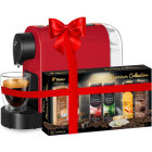 Espressor de cafea Tchibo  Cafissimo Pure Plus Rosu + Premium Collection, 1250W, 15bar, 0.8L