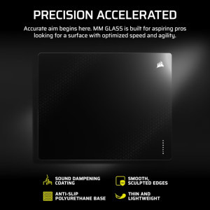 Corsair MM Glass Large Precis Black
