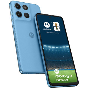 Motorola Moto G17 Power, 256GB, 8GB RAM, Dual SIM, 4G, Tri-Camera, Pantone Alaskan Blue
