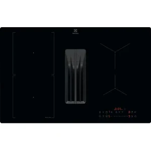 Electrolux ECC83410CK, Inductie, 4 zone de gatit, Hota integrata, PreciseHeat, OdourClean, Bridge, 80 cm, Negru