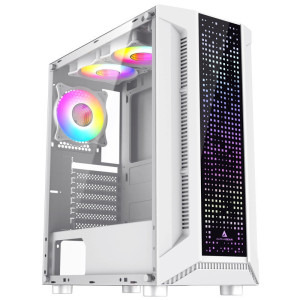 Gaming BALAUR Legendar Alb, Intel i5-14400F 2.5GHz, 32GB DDR4, 1TB SSD, RTX 5070 12GB GDDR7, Iluminare RGB