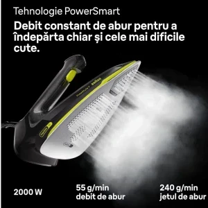 Braun Fier de calcat FreeStyle 7 FI7255GR, 2000W, 55g/min, Negru/Verde