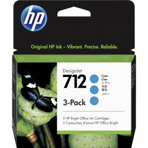 HP Cartus 712 Cyan Tri-Pack