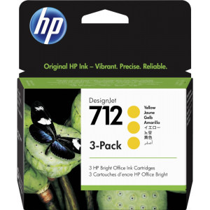 HP Cartus 712 Yellow Tri-Pack