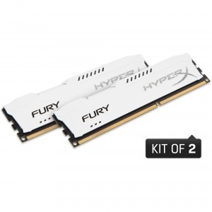 HyperX Fury White 16GB DDR3 1866 MHz CL10 Dual Channel Kit