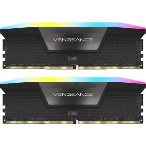 メモリー CORSAIR VENGEANCE RGB DDR5 32GB 6400MHz VENGEANCE® RGB 32GB (2x16GB) DDR5 DRAM 6400MHz C38 Memory Kit — Black