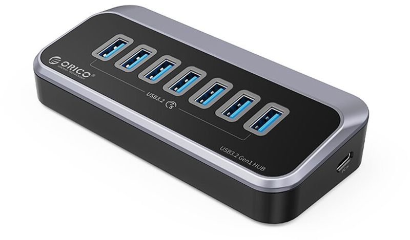 Hub USB Orico M3U3-7A, 7x USB 3.2, Grey