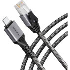 AXAGON Adaptor ADE-CM50, USB-C - RJ45 Gigabit, Gri