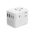 Priza/prelungitor Gembird 2x USB-C PD 70W, 2x USB-A 15W, 10A, White