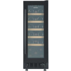 Frigider Heinner Vitrina vinuri incorporabila HRV-ABI56DRL20, 56 L, 20 sticle, Clasa G, Control electronic, 82 cm, Negru