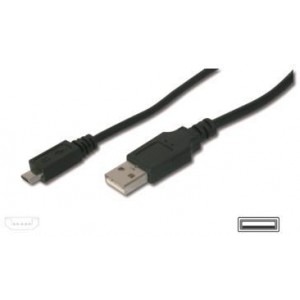 Assmann USB Male la microUSB Male, 1 m, Black