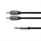 Cablu audio Kruger&Matz Jack 3.5 mm Male - 2x RCA Male, 1m, negru