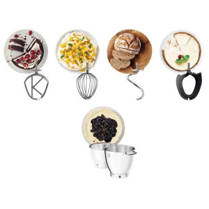 Kenwood KWL90.004SI Titanium Chef Patissier XL, 1400 W, 6 functii presetate, 2 vase 7 l/ 5 l, 13 trepte viteza, cantar integrat, sistem de incalzire, 4 accesorii, argintiu