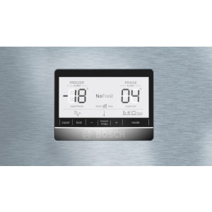 Bosch KGN86AIDR, 631 L, NoFrost, PerfectFit, Iluminare LED, Clasa D, 186 cm, Inox