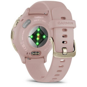 Garmin Venu 3S, GPS, Wi-Fi, curea silicon, Pink Dawn/Soft Gold