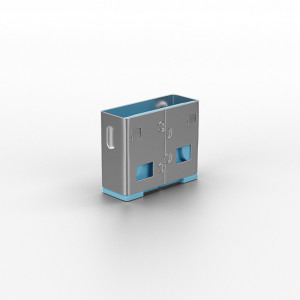 LINDY Dispozitiv blocare port USB tip A, 10 bucati (fara cheie), albastru