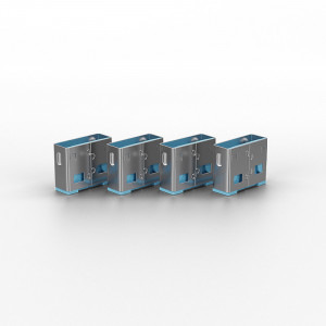 LINDY Dispozitiv blocare port USB tip A, 10 bucati (fara cheie), albastru