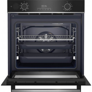 Beko BBIS13300XMSE, Electric, Autocuratare catalitica, 72 L, AeroPerfect, Grill, 3D Cooking, Steam Assisted Cooking, Steam Shine Cleaning, SoftClose, Clasa A+, Negru