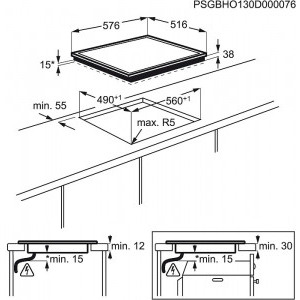 Electrolux EHF6240XXK, Vitroceramica, 4 zone de gatit, Touch control, 60 cm, Negru