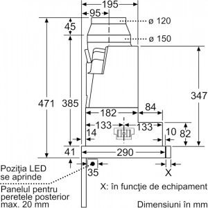 Bosch telescopica DFS097A51, 4 trepte de putere, Putere de absorbtie 729 m3/h, 90 cm, Inox